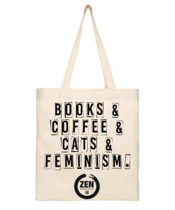 Books & Coffee & Cats & Feminism Tote Bag
